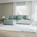 Colțar extensibil dumonde cu ladă de depozitare Berlin Enjoy Mint 280x185 cm
