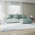 Colțar extensibil dumonde cu ladă de depozitare Berlin Enjoy Mint 280x185 cm II