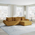 Colțar extensibil dumonde cu ladă de depozitare Berlin Zoom Mustar 280x185 cm II