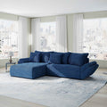 Colțar extensibil dumonde cu ladă de depozitare Berlin Zoom Albastru 280x185 cm