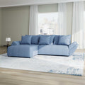 Colțar extensibil dumonde cu ladă de depozitare Berlin Enjoy Albastru 280x185 cm