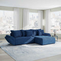 Colțar extensibil dumonde cu ladă de depozitare Berlin Zoom Albastru 280x185 cm II