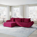 Colțar extensibil dumonde cu ladă de depozitare Berlin Zoom Rosu 280x185 cm