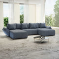 Colțar extensibil dumonde cu ladă de depozitare Berlin U Enjoy Antracit 400x185 cm
