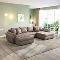 Colțar extensibil dumonde cu ladă de depozitare Loana U Tobago Silver 375x185 cm