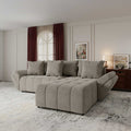 Colțar extensibil dumonde cu ladă de depozitare Berlin Vibe Bej II 280x185 cm