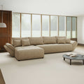 Colțar extensibil dumonde cu ladă de depozitare Berlin XL Quelle Bej 05 350x185 cm
