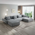 Colțar extensibil dumonde cu ladă de depozitare Berlin U Monte Gri 84 400x185 cm