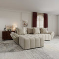 Colțar extensibil dumonde cu ladă de depozitare Berlin Cremona Gri Deschis 280x185 cm
