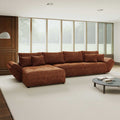 Colțar extensibil dumonde cu ladă de depozitare Berlin XL Cremona Teracota 350x185 cm