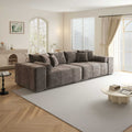 Canapea extensibilă dumonde cu ladă de depozitare Marbela XXL Cremona Maro-bej 295x120 cm