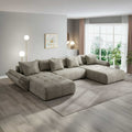 Colțar extensibil dumonde cu ladă de depozitare Berlin U Cremona Bej 14 400x185 cm
