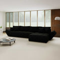 Colțar extensibil dumonde cu ladă de depozitare Berlin XL Quelle Negru 100 II 350x185 cm