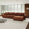 Colțar extensibil dumonde cu ladă de depozitare Berlin XL Cremona Teracota 52 II 350x185 cm