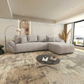 Colțar extensibil dumonde cu ladă de depozitare Berlin XL Tilia Gri 86 II 350x185 cm