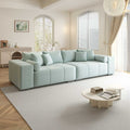 Canapea extensibilă dumonde cu ladă de depozitare Marbela XXL Jaguar Verde Mint 295x120 cm