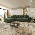 Colțar extensibil dumonde cu ladă de depozitare Berlin XL Tilia Verde 350x185 cm