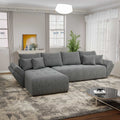 Colțar extensibil dumonde cu ladă de depozitare Berlin XL Monte Gri 90 350x185 cm