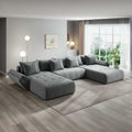 Colțar extensibil dumonde cu ladă de depozitare Berlin U Monte Gri 90 400x185 cm