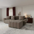 Colțar extensibil dumonde cu ladă de depozitare Berlin Jaguar Maro Cappuccino II 280x185 cm