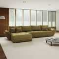 Colțar extensibil dumonde cu ladă de depozitare Berlin XL Cremona Olive 350x185 cm