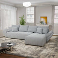 Colțar extensibil dumonde cu ladă de depozitare Berlin XL Monte Gri 84 II 350x185 cm