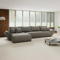 Colțar extensibil dumonde cu ladă de depozitare Berlin XL Quelle Gri 92 350x185 cm