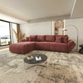 Colțar extensibil dumonde cu ladă de depozitare Berlin XL Vibe Rosu 350x185 cm