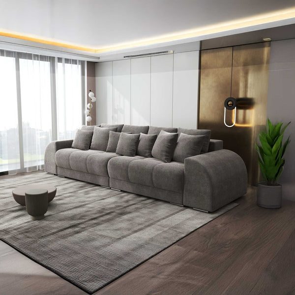 Canapea extensibilă dumonde cu 2 lăzi de depozitare si sezut confortabil din spuma high-density, Verona Vibe Maro 21 310x100 cm