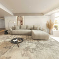 Colțar extensibil dumonde cu ladă de depozitare Berlin XL Tilia Gri- Bej 11 II 350x185 cm