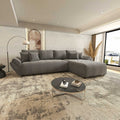 Colțar extensibil dumonde cu ladă de depozitare Berlin XL Tilia Gri 90 II 350x185 cm