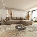 Colțar extensibil dumonde cu ladă de depozitare Berlin XL Jaguar Maro Cappuccino 8 II 350x185 cm