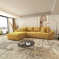 Colțar extensibil dumonde cu ladă de depozitare Berlin XL Jaguar Galben Mustar 350x185 cm