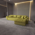 Colțar extensibil dumonde cu ladă de depozitare Loana XL Enjoy Verde II 335x185 cm