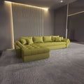 Colțar extensibil dumonde cu ladă de depozitare Loana XL Enjoy Verde 335x185 cm