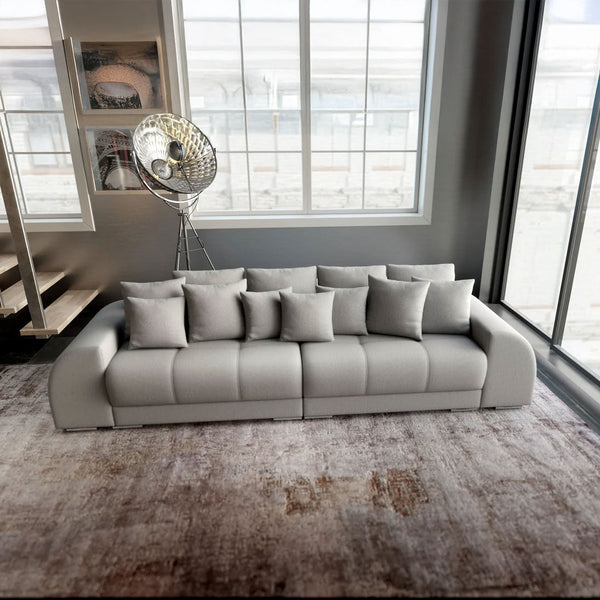Canapea extensibilă dumonde cu 2 lăzi de depozitare Verona Enjoy Silver 310x120 cm