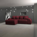 Colțar extensibil dumonde cu ladă de depozitare Verona Enjoy Rosu 290x185 cm
