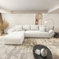 Colțar extensibil dumonde cu ladă de depozitare Berlin XL Zoom Crem 350x185 cm